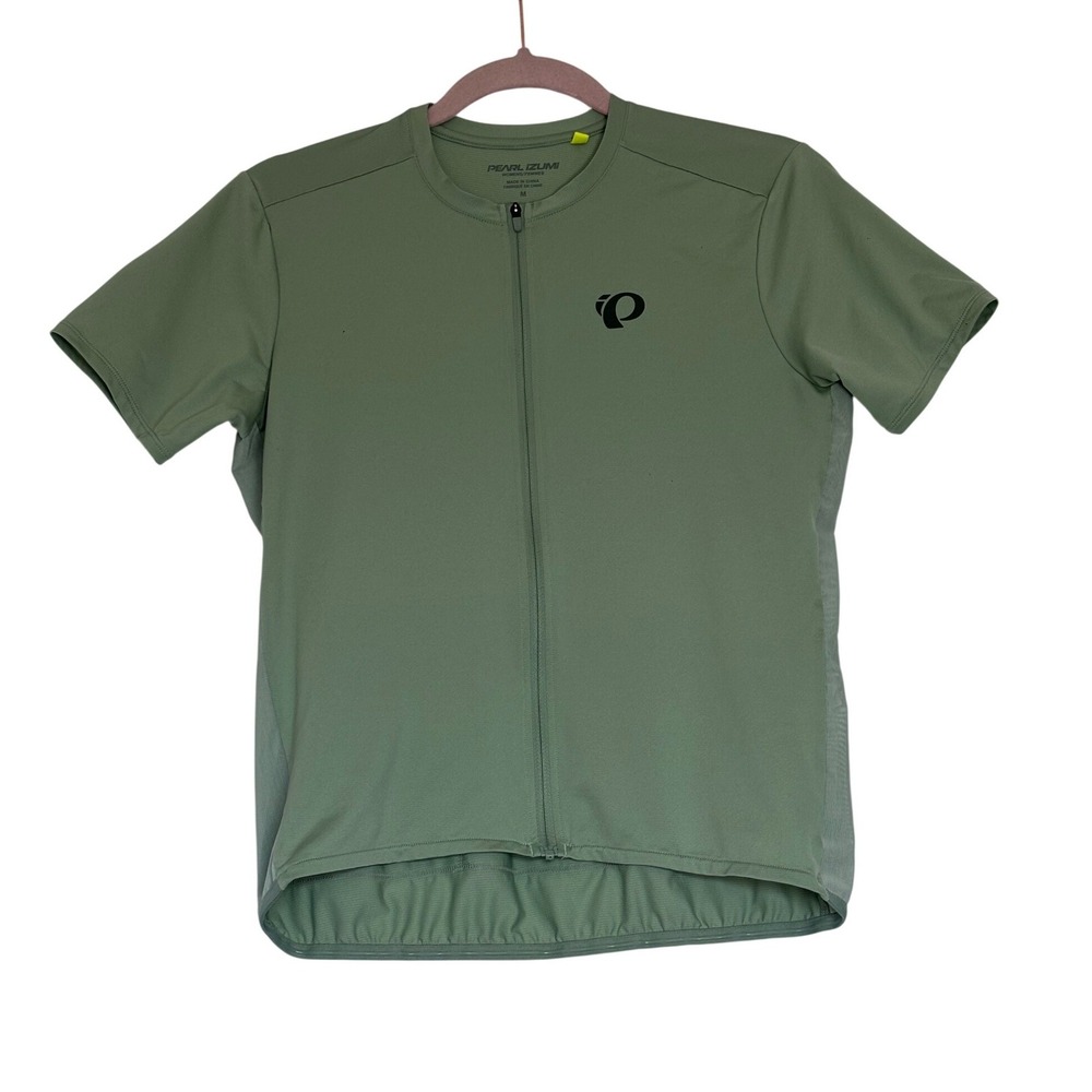 Pearl Izumi Womens Pedal to Zero Cycling Jersey Olive Green Medium Short Sleeve